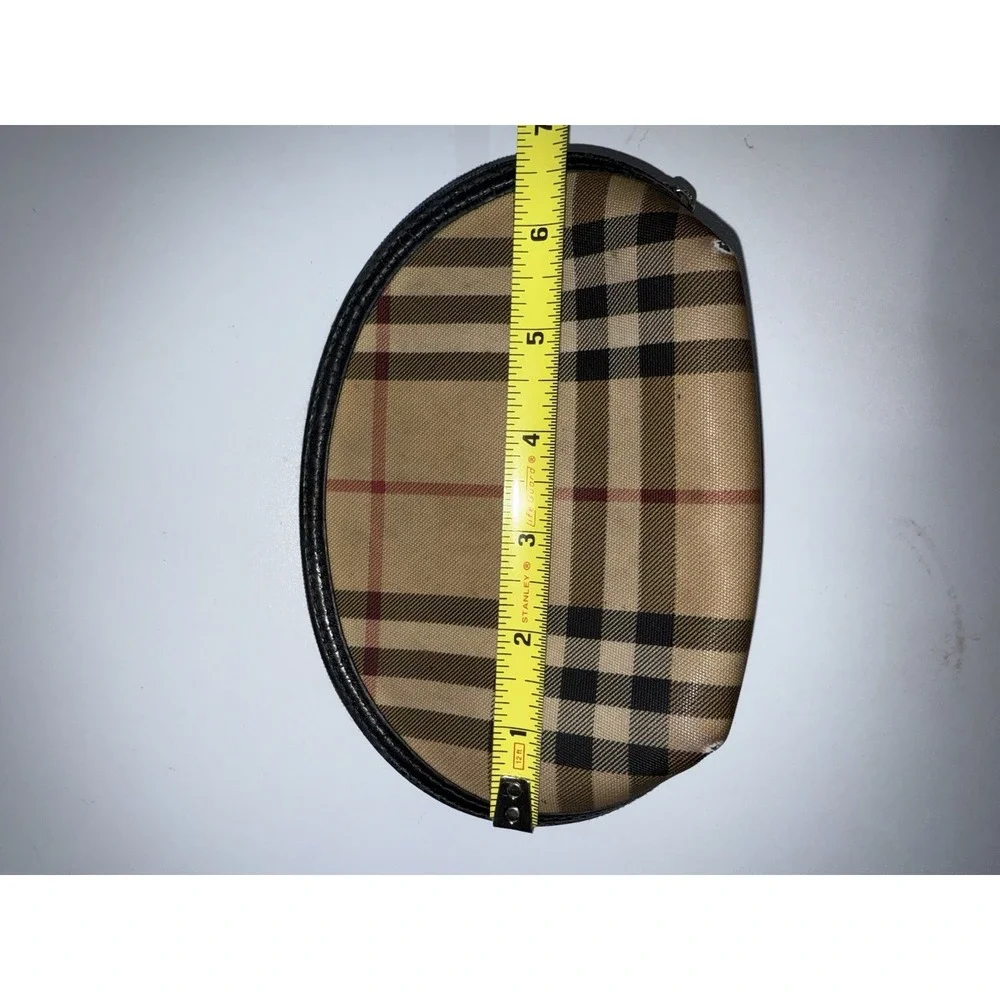 Burberry London Nova Check‎ Netural Cosmetic Bag Vanity Pouch  O
